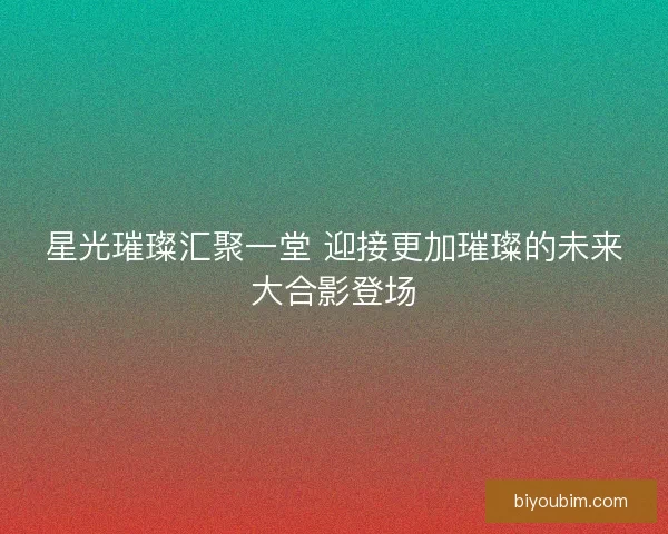 星光璀璨汇聚一堂 迎接更加璀璨的未来大合影登场
